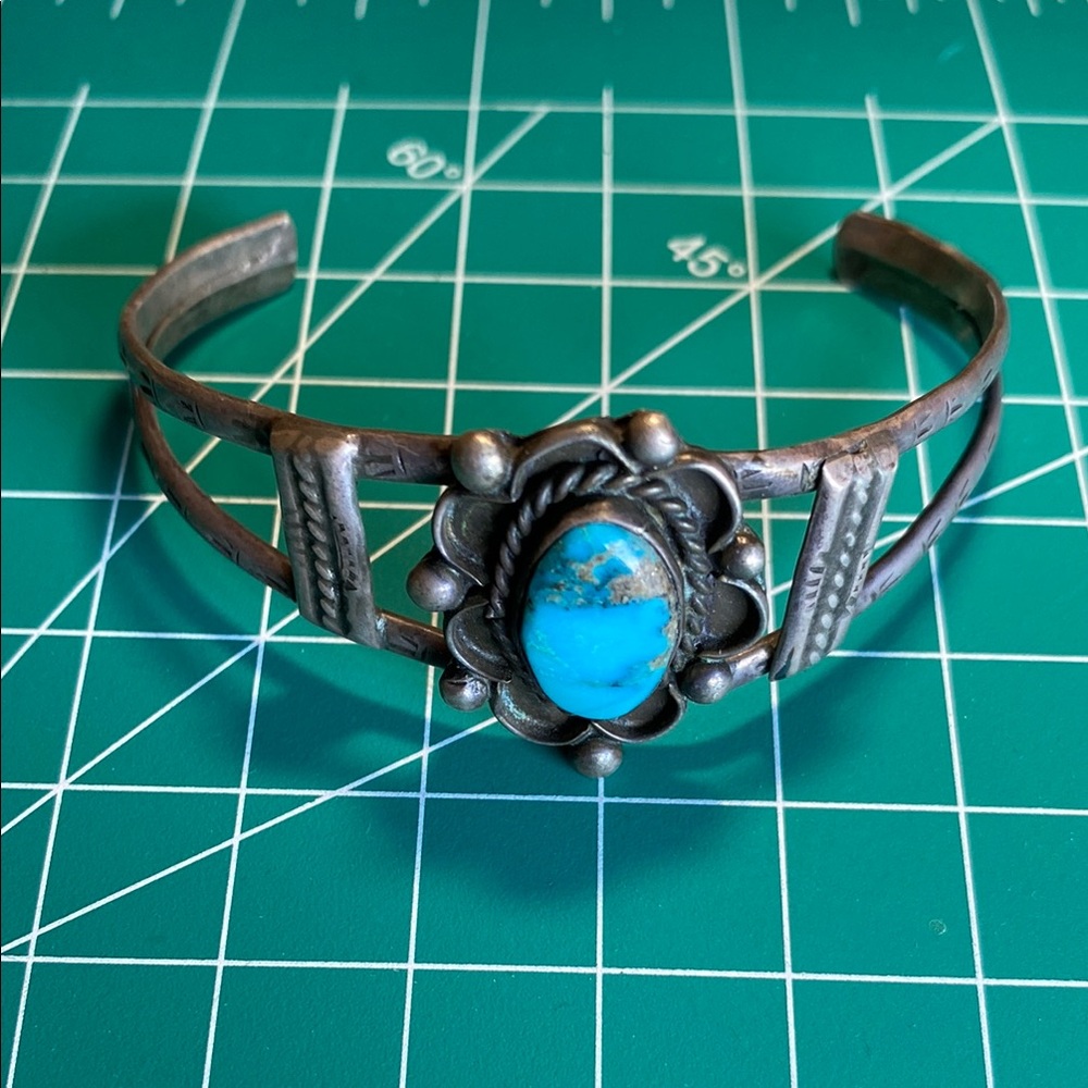 Turquoise Silver Cuff Bracelet